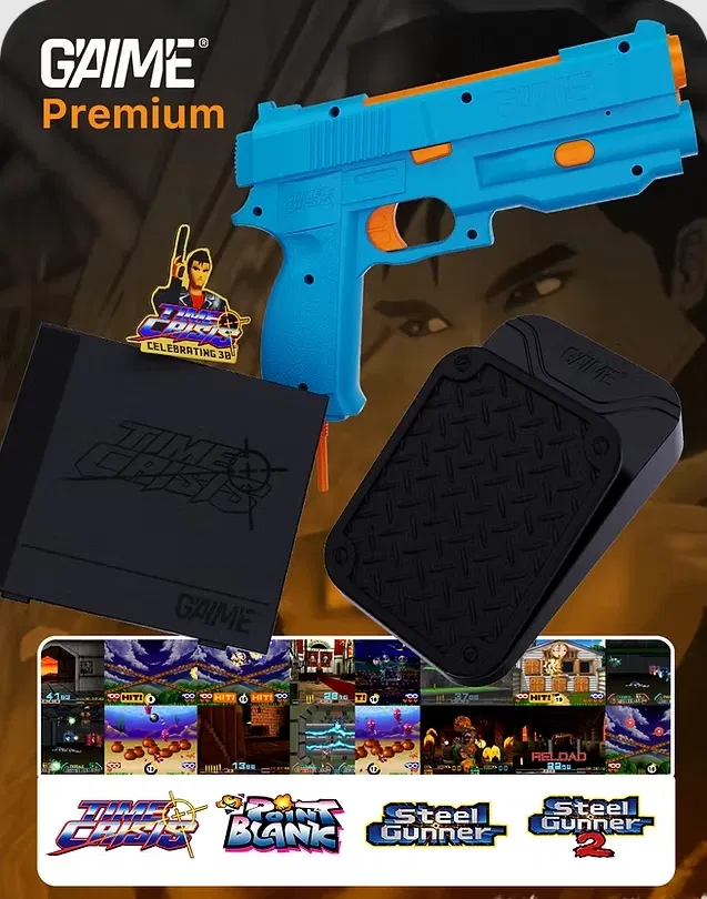 G'AIM'E Time Crisis Light Gun (Blue) [Premium] image 1