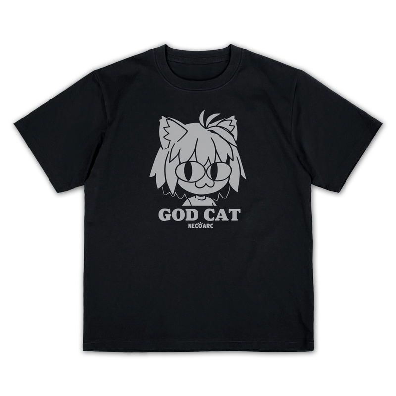 Tsukihime -A Piece Of Blue Glass Moon- God Cat Neco-Arc Plating T-shirt (Black | Size M) image 1