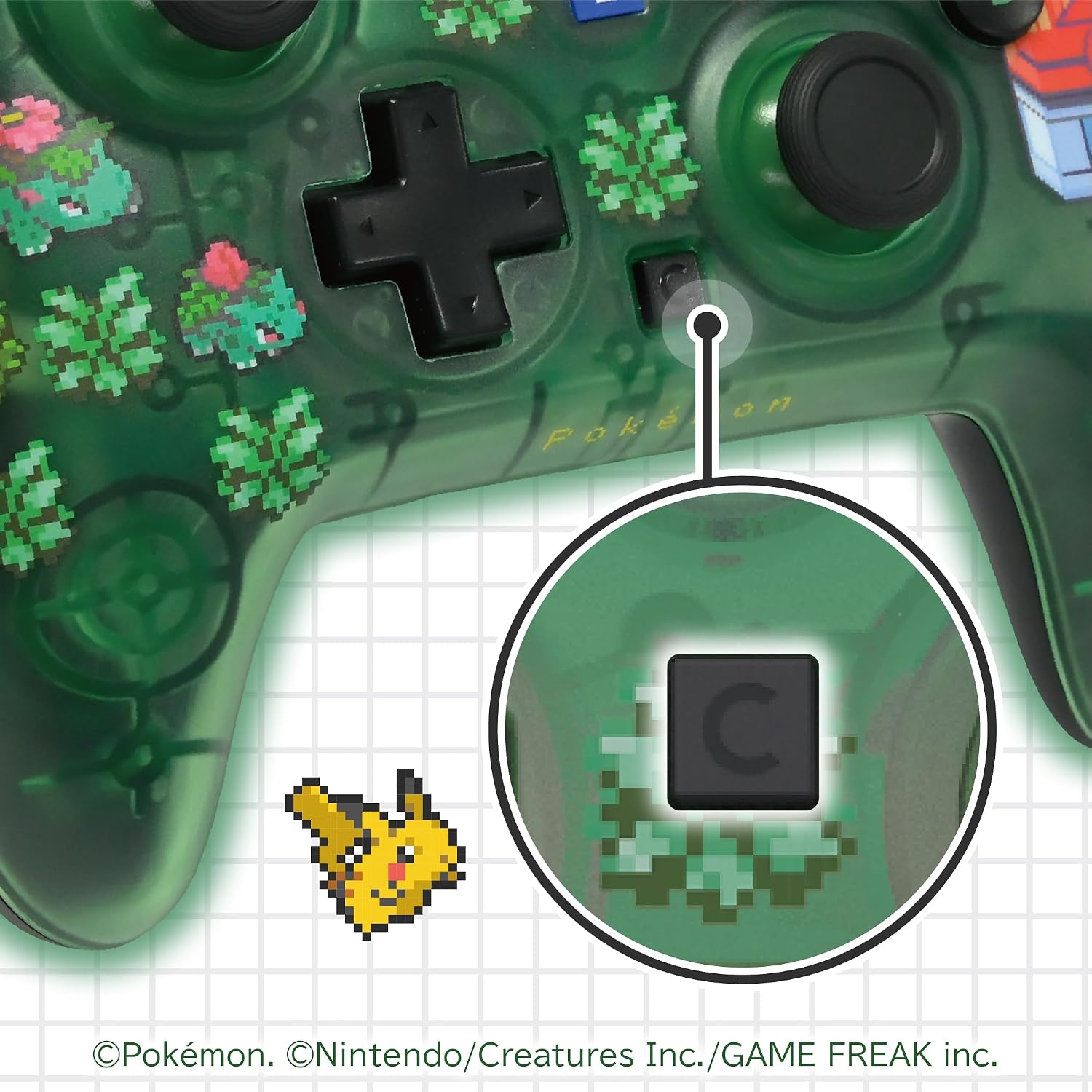 Wired Horipad TURBO for Nintendo Switch 2 (Pokémon Pixel Green