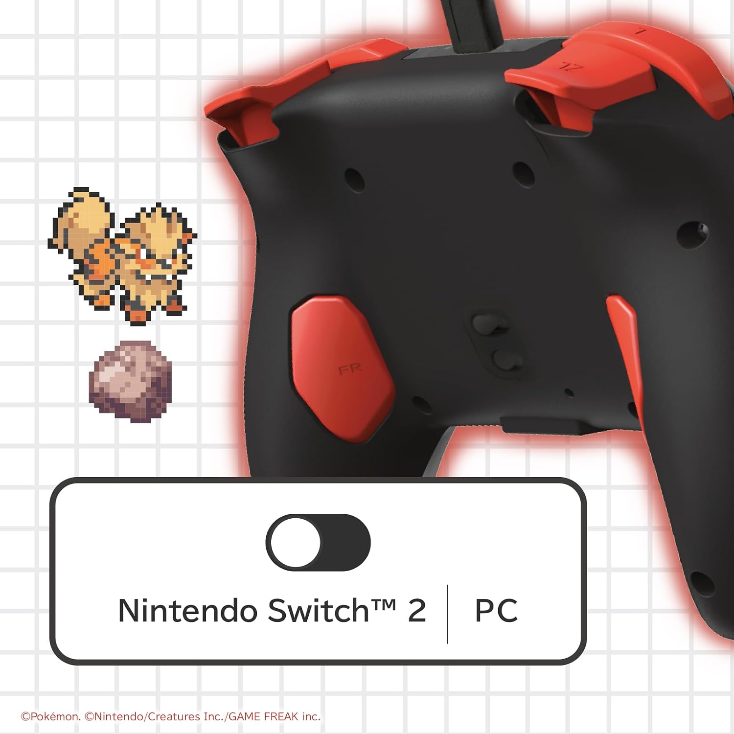 Wired Horipad TURBO for Nintendo Switch 2 (Pokémon Pixel Red) for