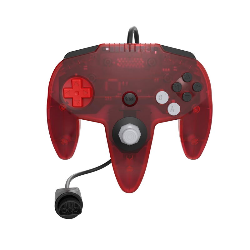 Hyperkin Captain+ Wired Controller for M64 / Nintendo 64 (Red) image 1