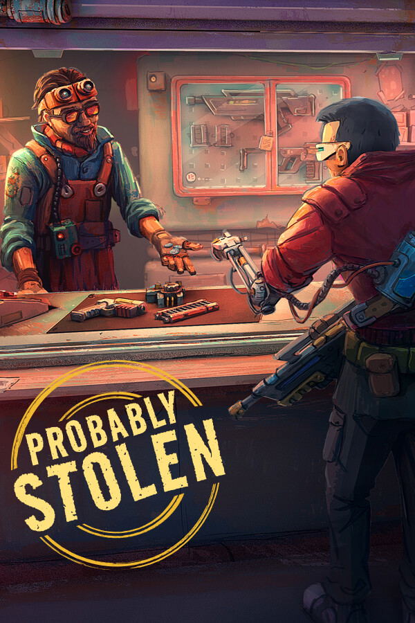 Probably Stolen: Cyberpunk Pawnshop Simulator <span class="ext" style="background-color: #2a475e; color: #FFFFFF;">STEAM</span> <span class="ext ext_digital">digital</span> image 1