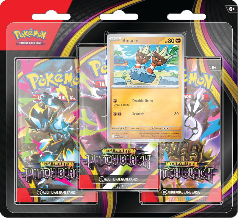 Pokemon TCG: Mega Evolution Pitch Black 3 Booster Pack Blister (English Version) image 1