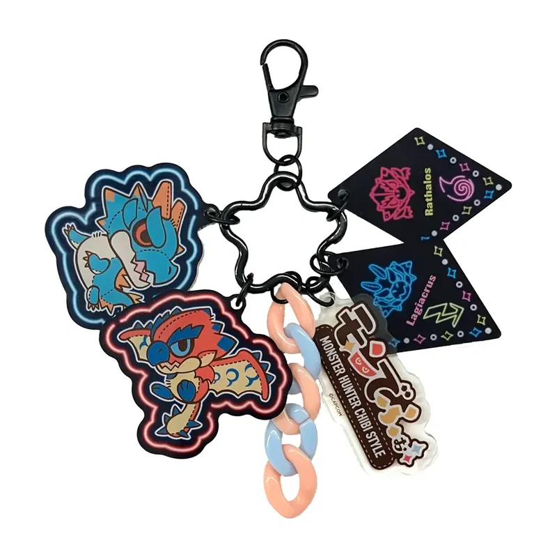 Monster Hunter MonDefo Jarajara Acrylic Key Chain Blangonga & Congalala image 1