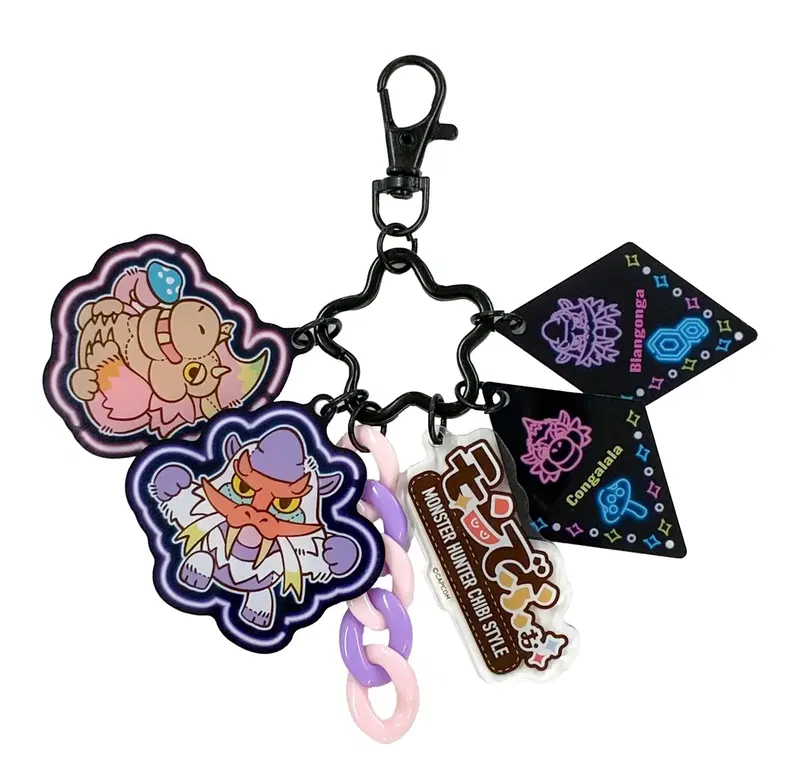 Monster Hunter MonDefo Jarajara Acrylic Key Chain Zinogre & Mizutsune image 1