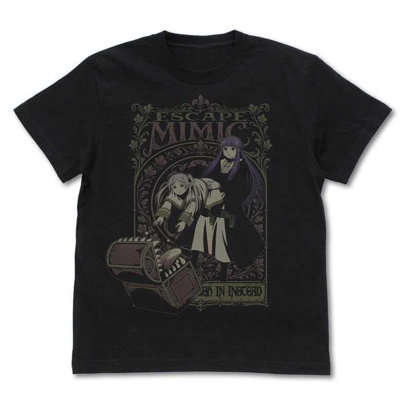 Frieren: Beyond Journey's End - Frieren & Fern Mimic Escape T-shirt (Black | Size XL) image 1