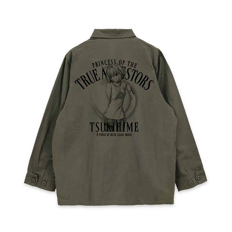 Tsukihime -A Piece Of Blue Glass Moon- Arcueid Brunestud Fatigue Jacket (Moss | Size XL) image 1