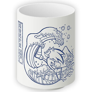 Sonic In Ukiyo-e Great Wave  Teacup image 1
