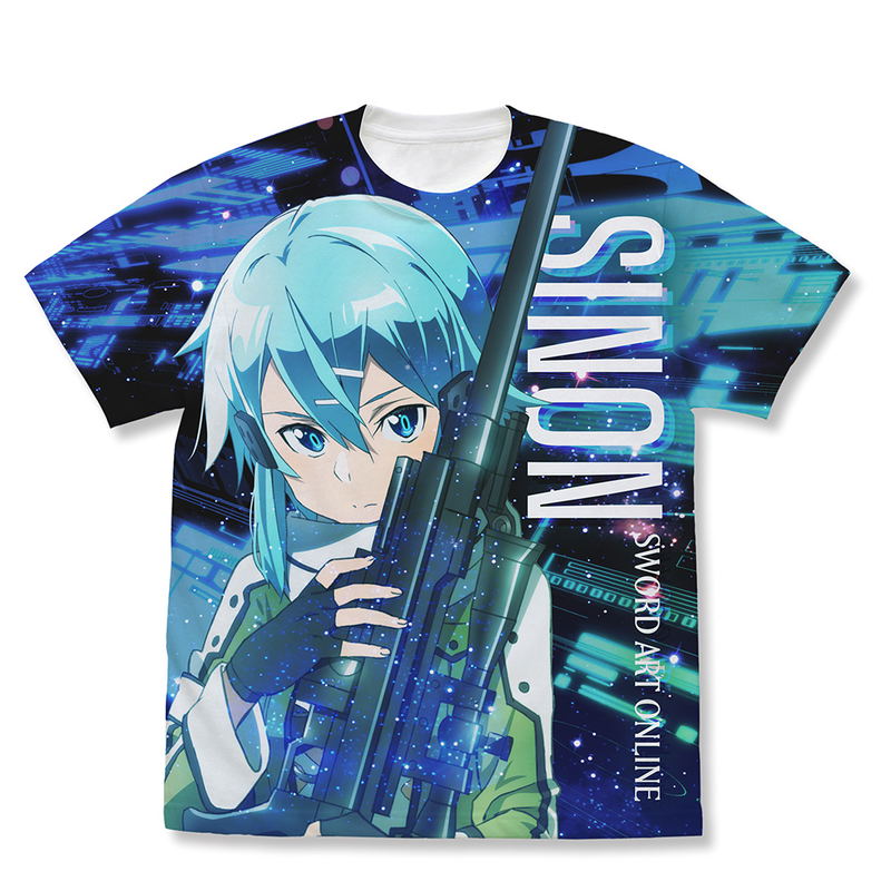 Sword Art Online - Sinon Full Graphic T-shirt Ice Sniper Ver. (White | Size L) image 1