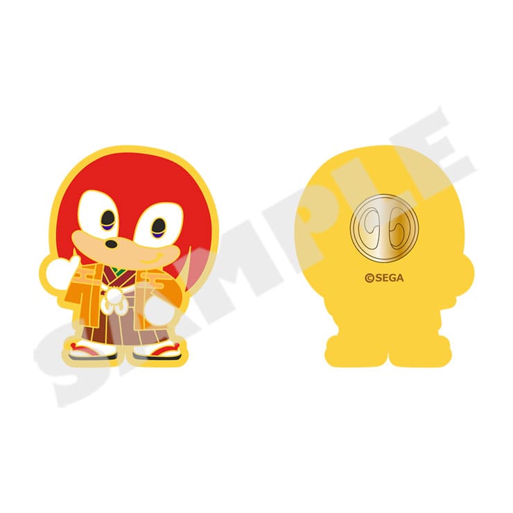 Sonic & Friends JPese Style Series Winter Outing Pin Badge Knuckles image 1