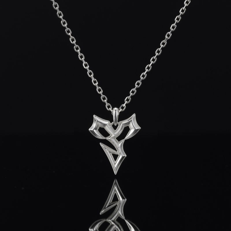 Final Fantasy X Silver Necklace Zanarkand Abes image 1