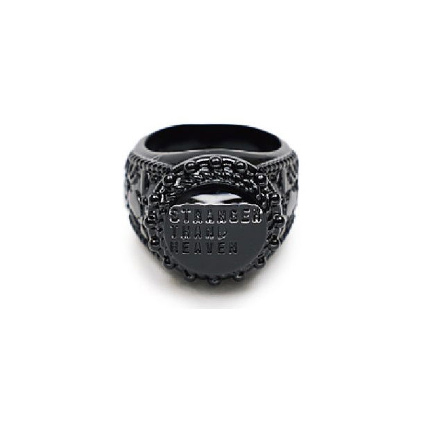 Stranger Than Heaven Resin College Ring (Black | Size M) image 1