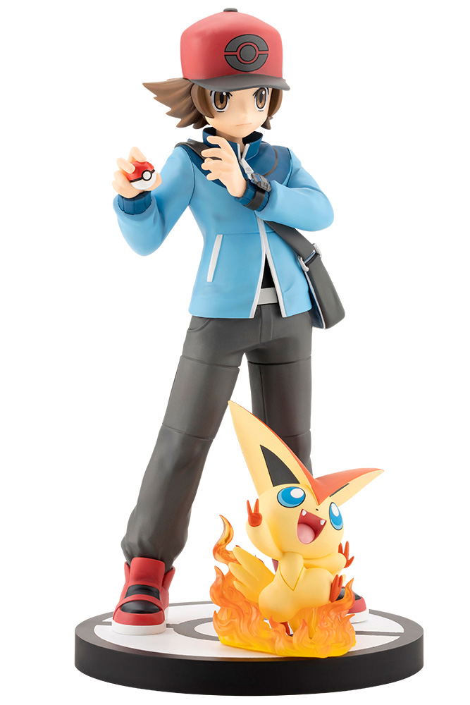 ARTFX J Pokemon Series 1/8 Scale Pre-Painted Figure: Hilbert with Victini image 1