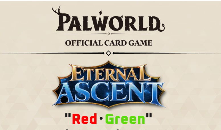 Palworld Official Card Game Trial Deck Eternal Ascent (Red & Green) image 1