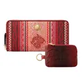 Monster Hunter Nishijin-ori Long Wallet with Genuine Leather Mini Wallet Rathalos thumbnail 1