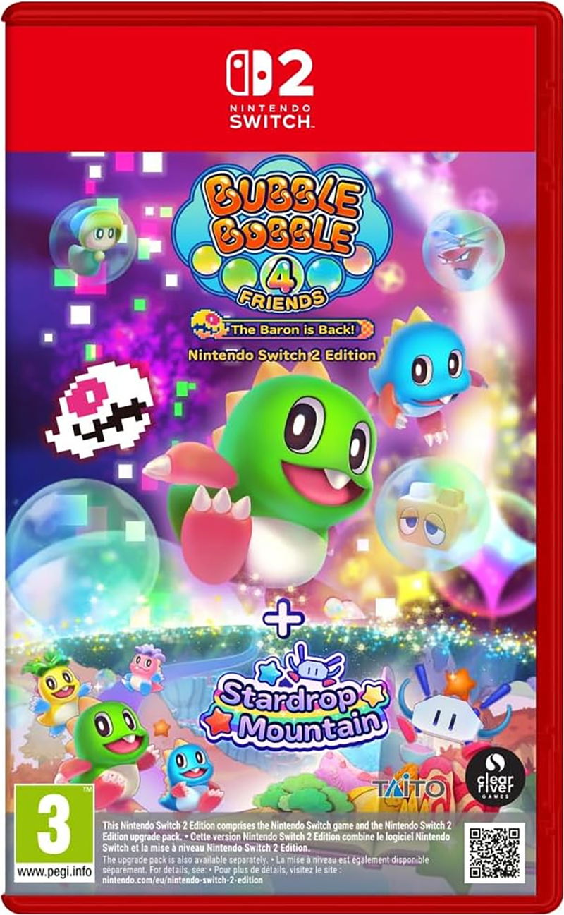 Bubble Bobble 4 Friends: The Baron is Back! Nintendo Switch 2 Edition + Stardrop Mountain <span class="ext" style="background-color: #00e206; color: #FFFFFF;">Game Cart</span> image 1