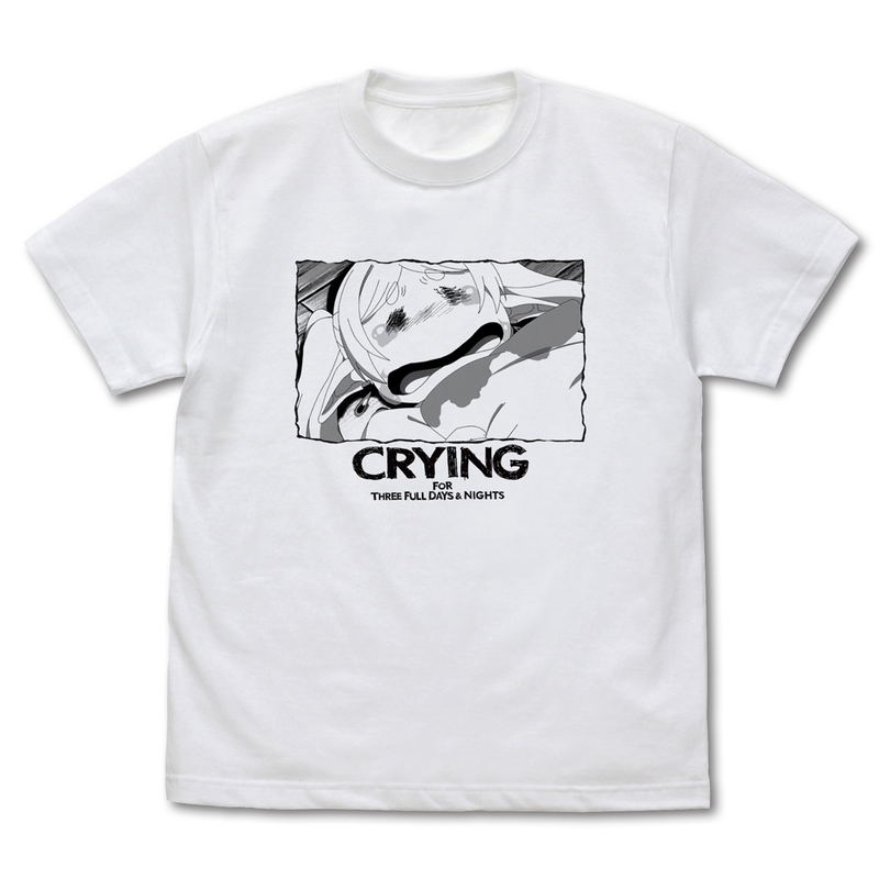 Frieren: Beyond Journey's End - Frieren Crying Face T-shirt (White | Size L) image 1