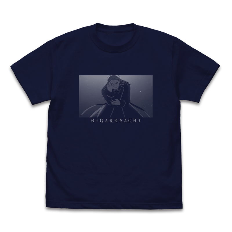 Frieren: Beyond Journey's End - Genau Magic that Controls Wings of Black Gold T-shirt (Navy | Size L) image 1
