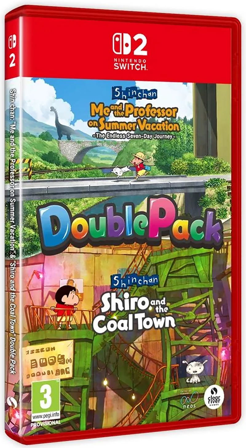 Shin-chan: Me and the Professor on Summer Vacation - The Endless Seven-Day Journey and Shin-chan: Shiro and the Coal Town 2-in-1 Pack <span class="ext" style="background-color: #00e206; color: #FFFFFF;">Game Cart</span> image 1