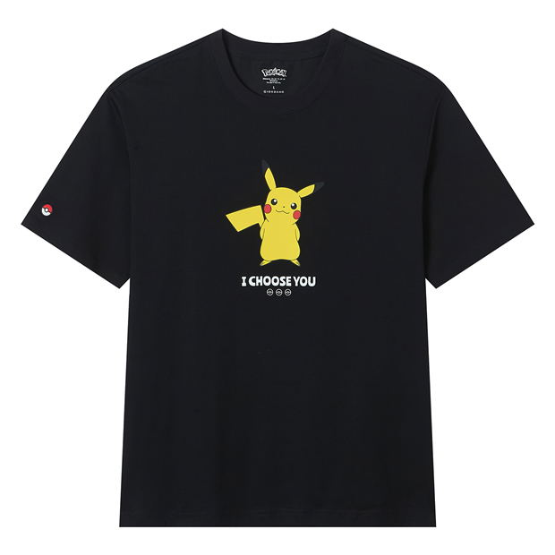 Giordano Men's Pokemon Collection Short-Sleeve Sorona Print T-shirt Pikachu (Signature Black | Size M) image 1