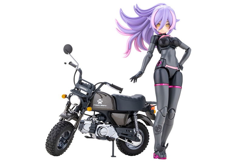 Megami Device 1/1 Scale Plastic Model Kit: Puni Mofu Racing Lang with 1/12 Scale Honda Z50J Gorilla image 1