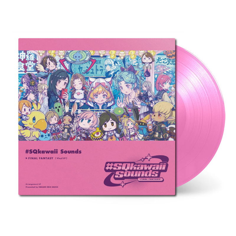#SQkawaii Sounds -Final Fantasy- Vinyl LP (Clear Pink Vinyl) image 1