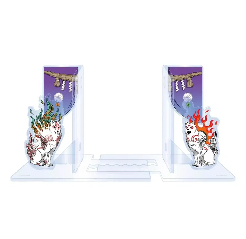 Okami 20th Anniversary Reprint Art Project Acrylic Book Stand Set -From The Okami Special Collection- image 1