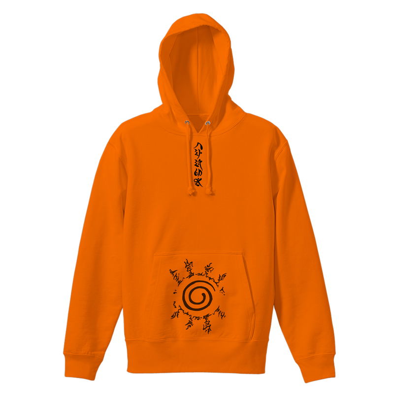 Naruto Shippuden - Eight Trigrams Sealing Style Pullover Hoodie (Orange | Size L) image 1
