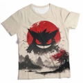 Solike x Pokemon Ink Wash Red Sun Gengar T-shirt (Size XXL) thumbnail 1