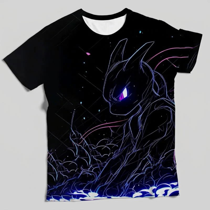 Solike x Pokemon Mewtwo T-shirt C (Size XL) image 1