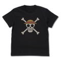 One Piece - Straw Hat Pirates Pirate Flag Discharge Print T-shirt (Black | Size M) thumbnail 1