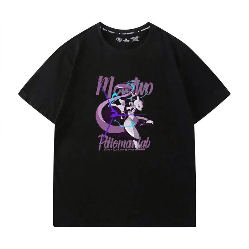 Solike x Pokemon Mewtwo T-shirt D (Black | Size S) image 1