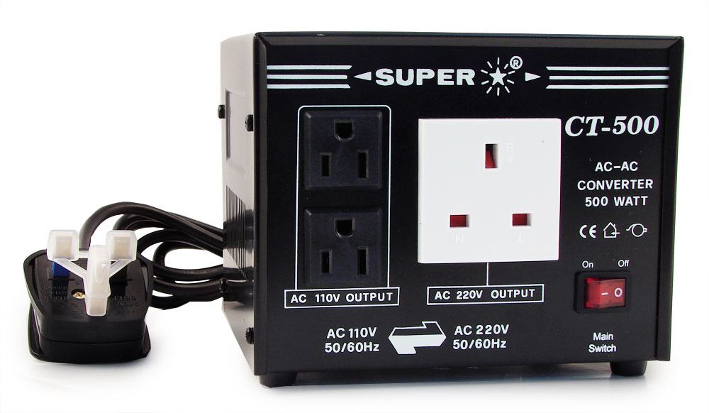 SuperStar Power Converter 220V to 110V, Reversal (500W) for PS2, Xbox ...