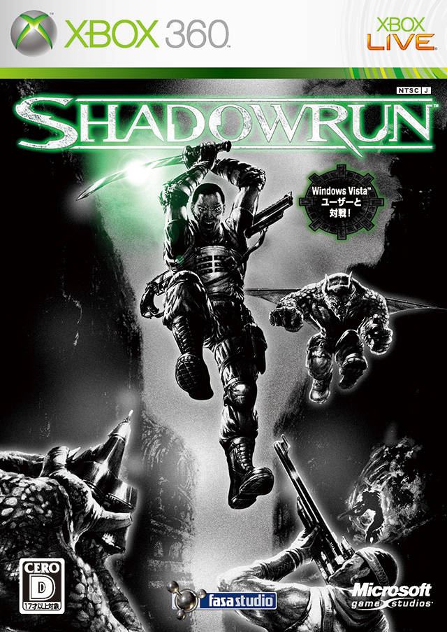 SHADOW RUN XBOX 360 - Disc and Case rated M 17+
