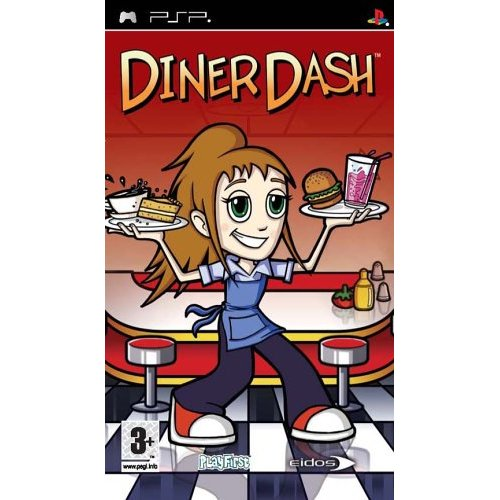 Diner Dash: Sizzle & Serve (Sony PSP, 2007) Game Case & Manual ONLY Cooking  food