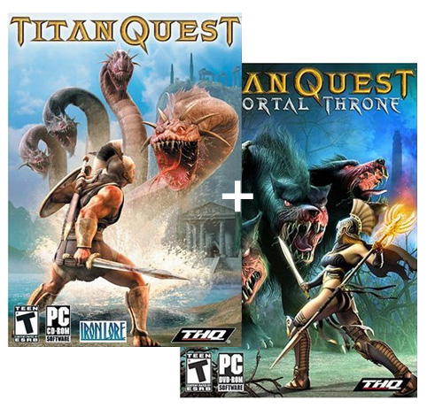 Titan Quest + Immortal Throne DVD Expansion Pack (CD-ROM + DVD-ROM) image 1