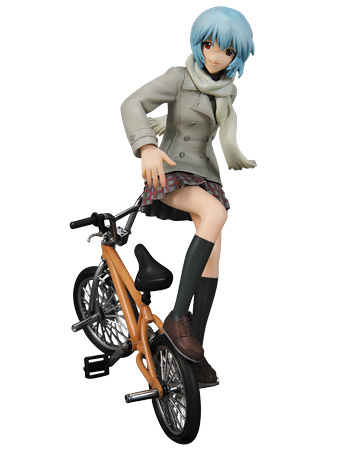 Neon Genesis Evangelion 1/12 Scale Pre-painted PVC Figure: Rei Ayanami (BMX Trick Ver.) image 1