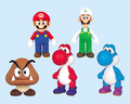 Nintendo Prize Collection Series Super Mario Characters Figure In Blister 2: Yoshi (Blue Version) thumbnail 2