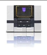 Transformers Music Label: Soundwave playing audio player (Blasterblack version) image 2