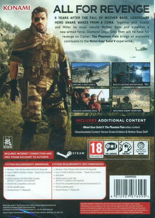 Metal Gear Solid V: The Phantom Pain (DVD-ROM) image 2