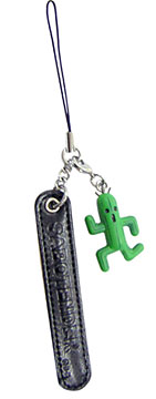 Square Enix Final Fantasy 25th Anniversary Artificial Leather Strap with Mascot: Cactuar (Sabotender) (Re-Run) image 1