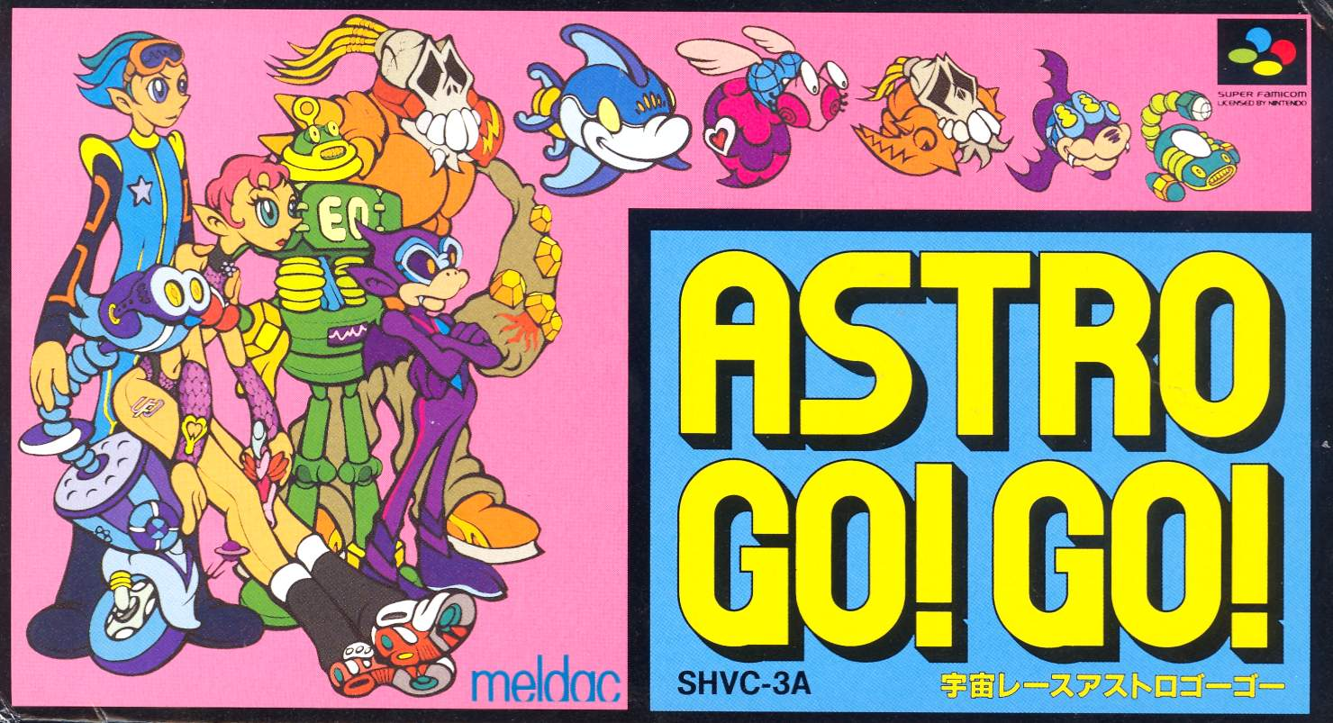 Uchuu Race: Astro Go! Go! – Super Famicom, NTSC-J, Complet, Boîtier Abîmé