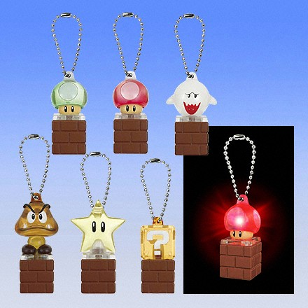 Super Mario Bros. Light Mascot Keychain Gashapon image 1