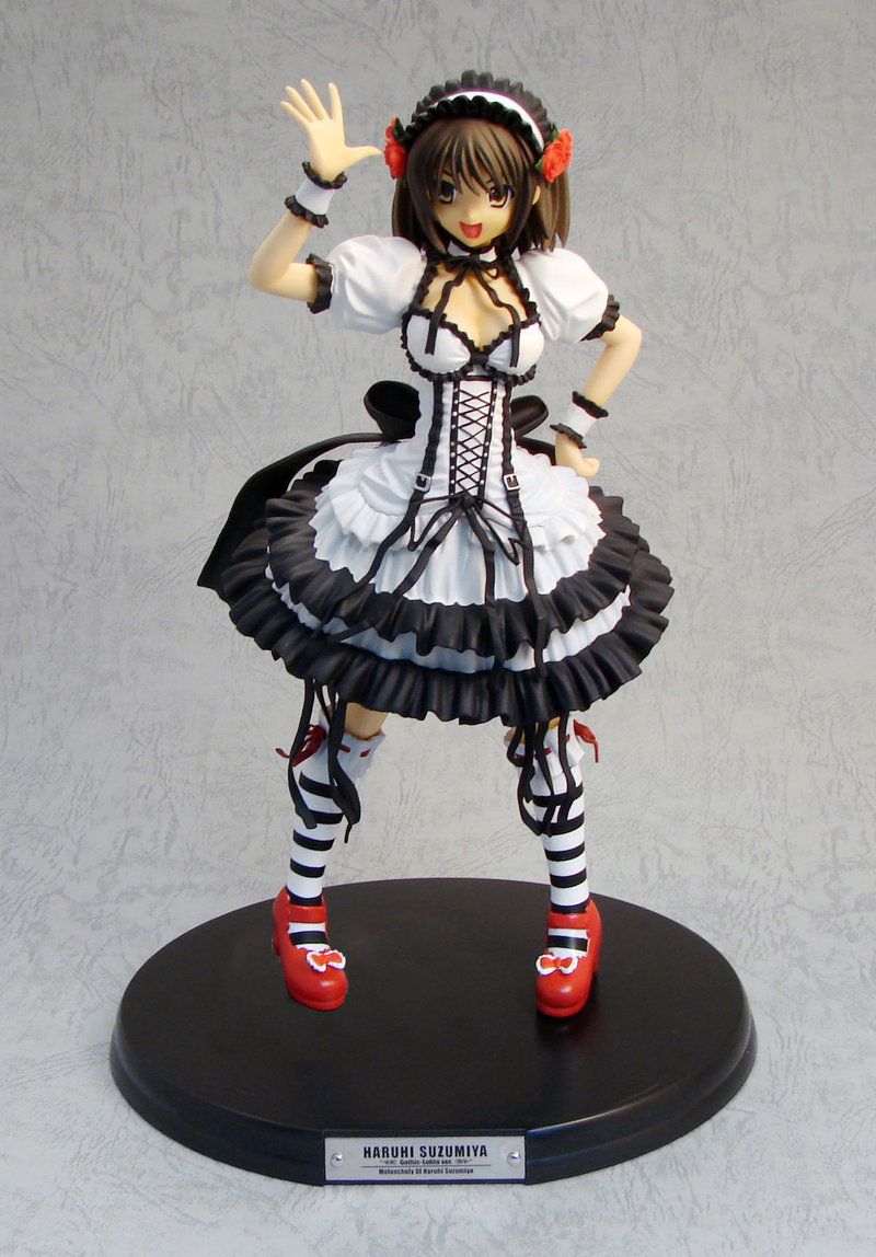 Suzumiya Haruhi no Yuutsu 1/7 Scale Pre-Painted PVC Figure: Suzumiya Haruhi Gothic Lolita Version (Re-run) image 2
