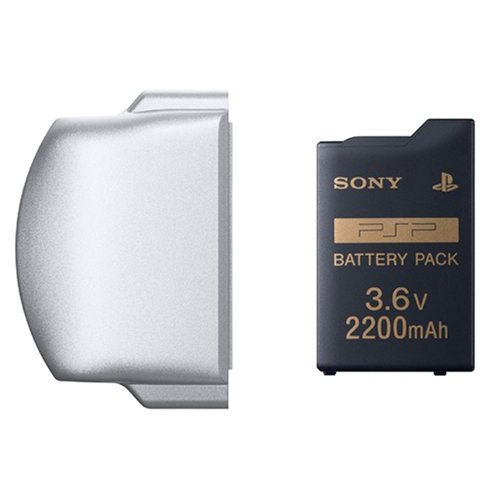 PSP PlayStation Portable Battery Pack [2200mAh] (Ice Silver) image 1