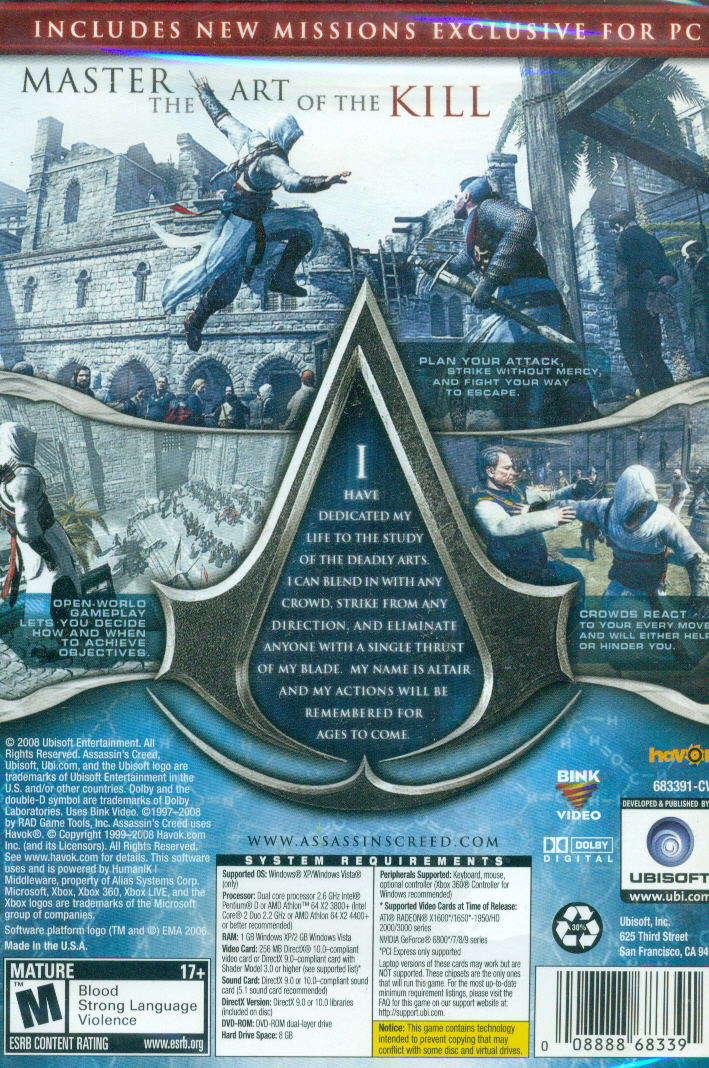 Assassin's Creed: Director's Cut Edition (DVD-ROM) image 2