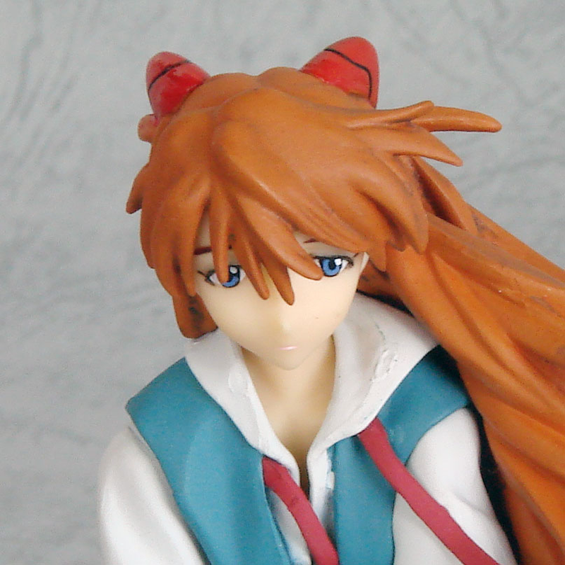 Neon Genesis Evangelion Non Scale Pre-Painted Figure: Asuka (School Uniform with Biscuit) image 2