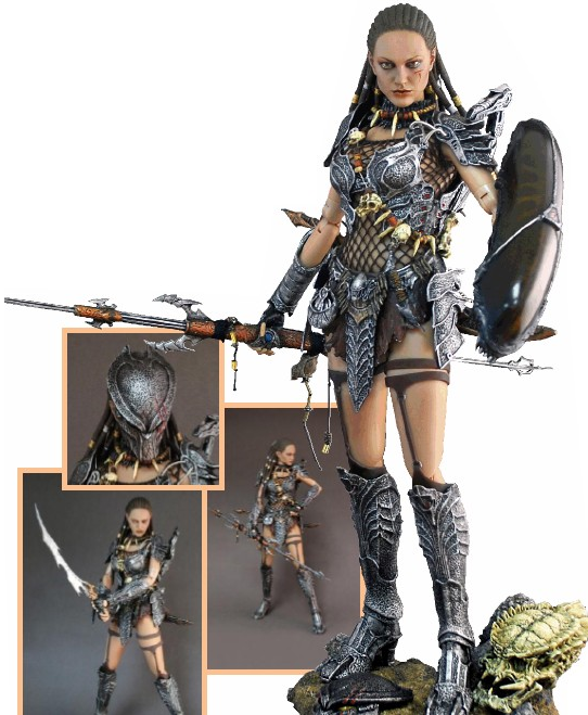 Alien vs Predator 1/6 Scale Pre-Painted Figure: She Predator Machiko