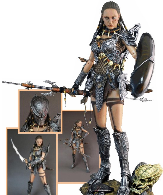 Alien vs Predator 1/6 Scale Pre-Painted Figure: She Predator Machiko image 1