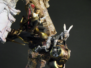 Final Fantasy XII Sculpture Arts Pre-Painted PVC Statue: Balthier & Fran_